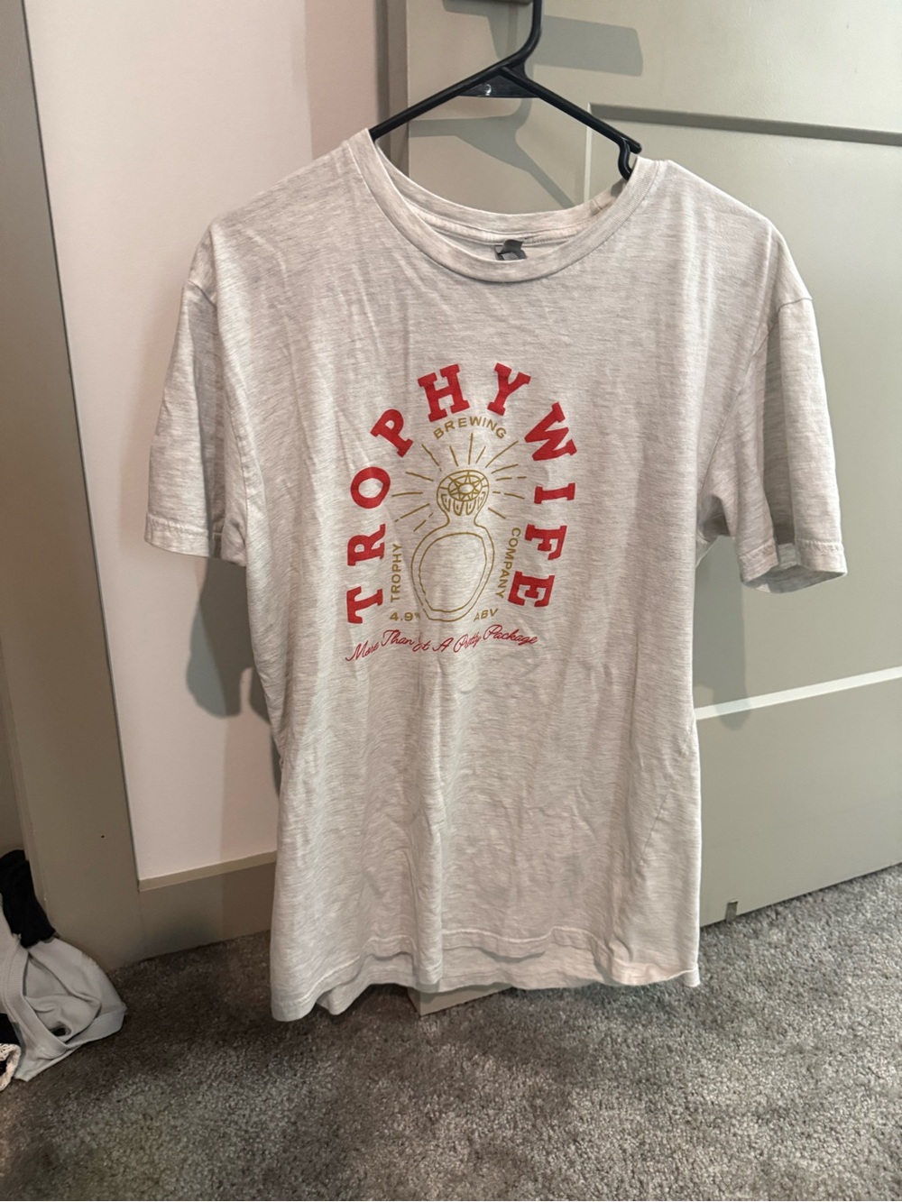 next Light Gray Short Sleeve  Tee with Red & Gold Graphic